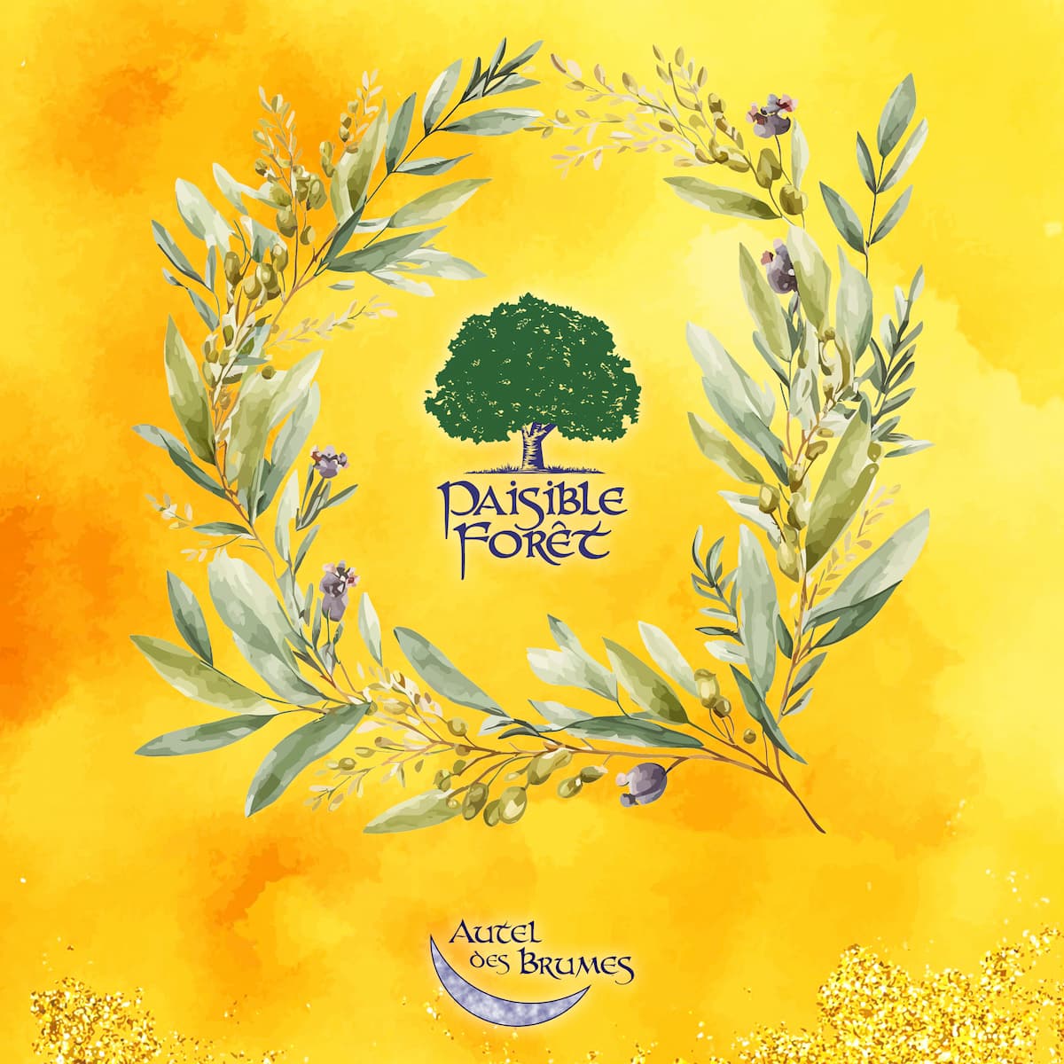 Lumière de réussite méditation guidée image d'une couronne de laurier sur un fond orangé et doré symbole de réussite